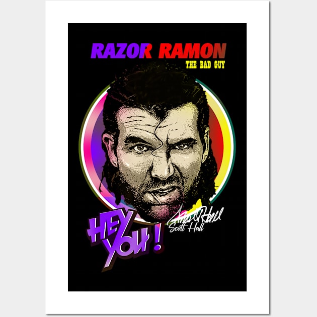 Hey You Razor Ramon 1958-2022 Thank For The Memories Wall Art by RAINYDROP